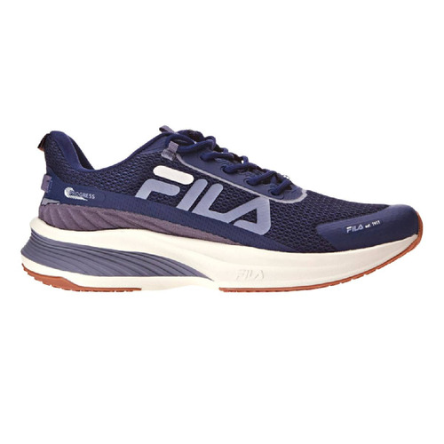 Tênis Masculino De Corrida Running Progress Cor Navy/grey/beige Tamanho 42 Fila