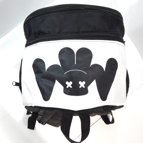 Mochila Marshmello Marshmallow Cara Mascara Casco Escolar
