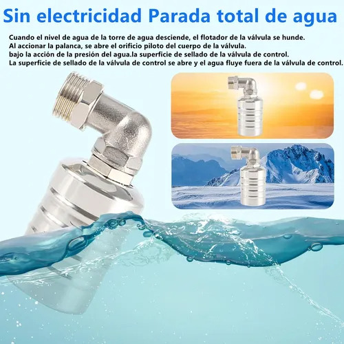 Válvula De Nivel De Agua Automática Acero Inoxidable+ Fuelle