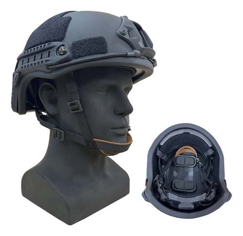 Casco Uhmwpe Balístico Fast Nivel Iiia Negro Antibalas Nij M