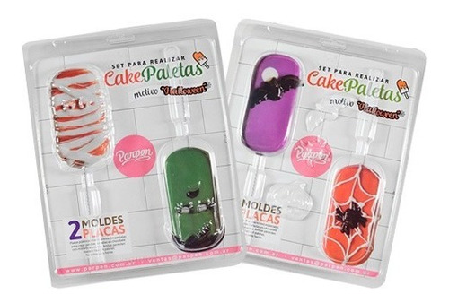 Imagen 1 de 7 de Set De 2 Moldes Paletas Halloween Parpen
