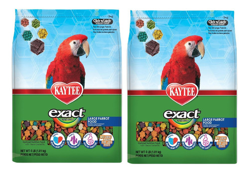 Combo Kaytee Exact Rainbow Guacamaya Cacatúa 1.81kg 2 Pzas