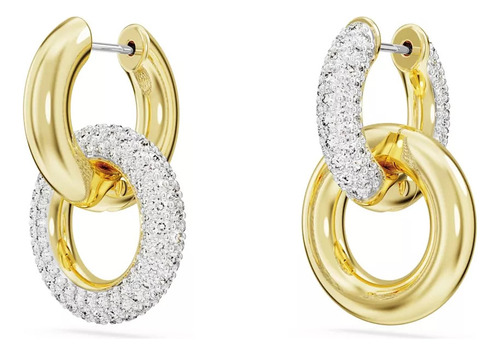 Baño Entrelazado Aretes Swarovski Aro Dextera Bucle