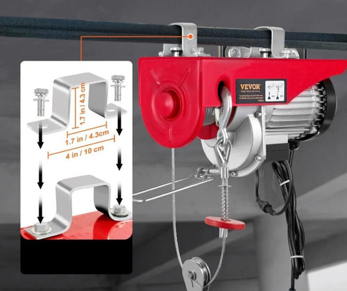 Polipasto Eléctrico Elevador Winche 1tn Vevor Control Remoto