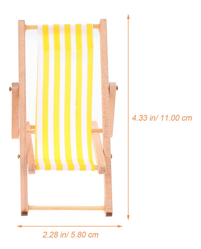 Silla Tipo Banco Dollhouse, Sillón A Rayas, Multicolor, 4 Un