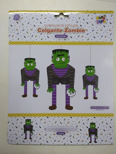 Imagen 2 de 3 de Guirnalda Colgante Zombie Frankeistein Decoracion Halloween