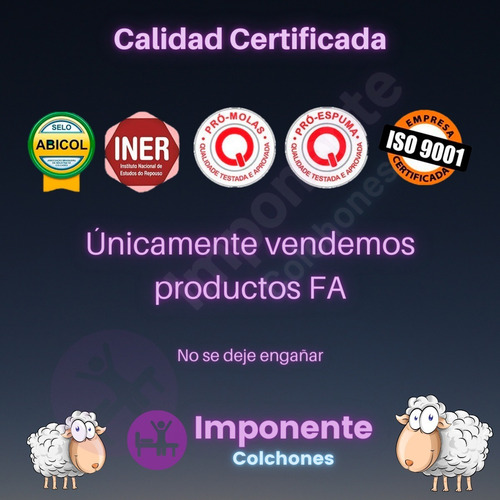 Imagen 6 de 8 de Colchon 1 Plaza Resortes Alto Confort 90x190 Ortopedico