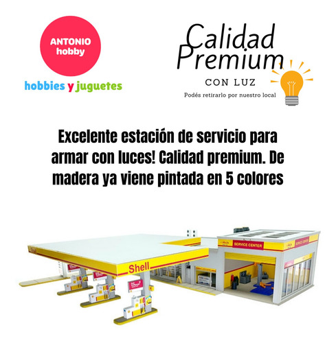 Imagen 3 de 10 de Estación De Servicio Ho 1/87 Con Luz Construcción Para Armar