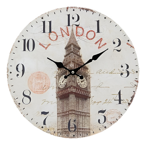 Reloj De Pared Delgada De 30cm Con Londres Big Ben Dibujo Es