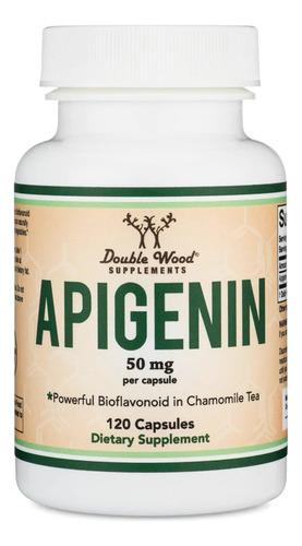 Double Wood Apigenina Soporte Estrés 50 Mg 120 Caps Sabor Sin Sabor