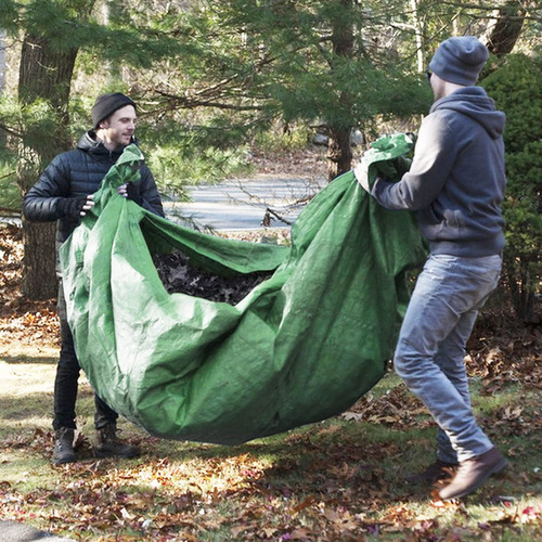 Lona Impermeable De Jardín De 6.5 X 6.5 Pies Con Asas, Almohadilla Reutilizable Resistente Para Recoger Hojas, Residuos De Patio, Almohadilla De Desechos De Césped, Cubierta De Caja De Arena, Poda De