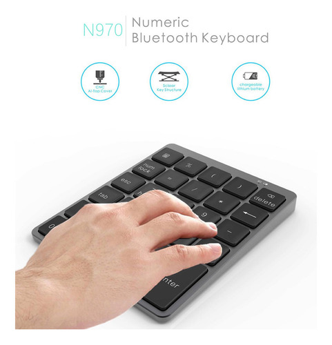 Teclado Numérico Bluetooth Teclado Numérico Inalámbrico