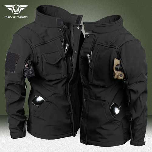 Chaquetas Tácticas De Forro Polar For Hombre, Chaqueta Mili