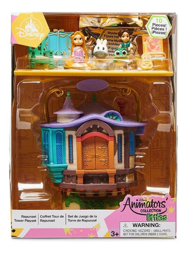 Set Juego Miniatura Torre Rapunzel Disney Animators Littles Color Lila