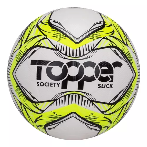 Bola De Futebol Society Slick 2020 Topper Cor Amarelo Neon/Preto