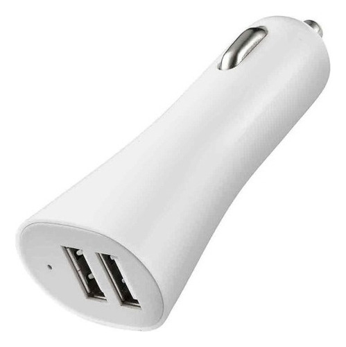 Carregador Automotivo 2 Portas Usb 5v Recarga Rapida Branco