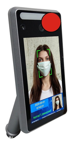 Control Acceso Facial Biometrico Con Termometro Temperatura