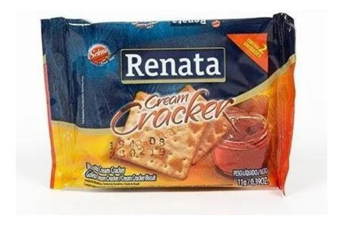 Biscoito Renata Cream Cracker Sachê 11g Caixa 180 Unidades