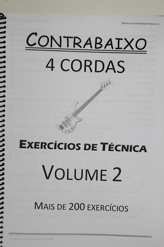 Livro Contrabaixo Exercícios De Técnica Volume 2