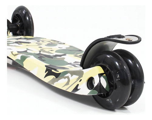 Skate infantil Rainbow Wind dobrável preto com proteções de 4 rodas