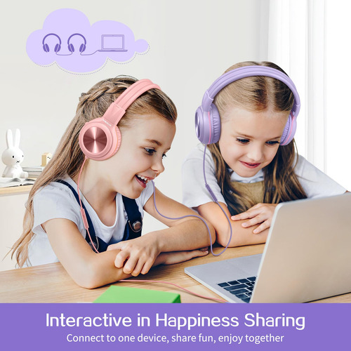 Auriculares Simolio Wired Para Niños Con Micrófono, Color Mo