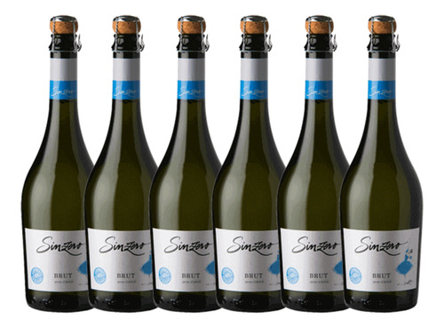 6x Espumante Sinzero Brut Sin Alcohol Vegano 