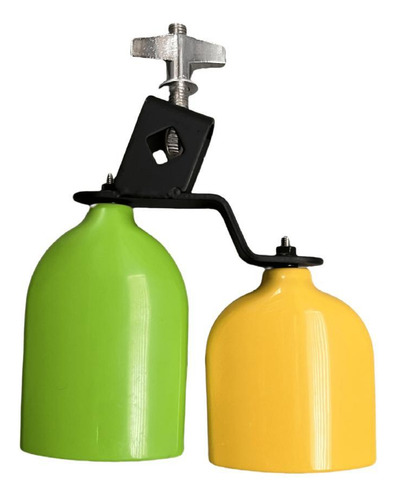 Campana De Percusión Musical Portátil, Verde Y Amarillo
