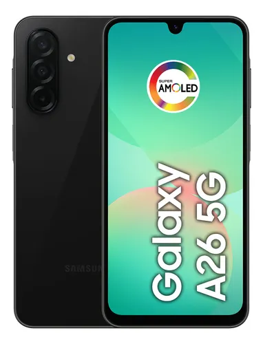 comprar Teléfono celular Samsung Galaxy A26 5G 256 GB, 8 GB de RAM, cámara de 50 MP, Ip67, pantalla Super Amoled 6.7, NFC - negro