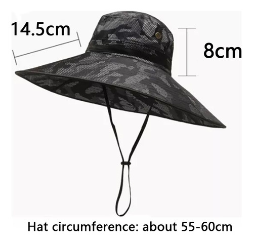 Sombrero De Pescador De Ala Grande Con Protección Solar Para