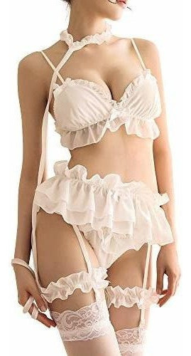 Mujer Sexy Cosplay Lencería Conjunto De Ruffle Bebé Muñeca