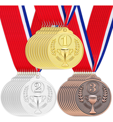 Medallas De Premio De 30 Piezas, Medallas De Oro Y Plata Y B