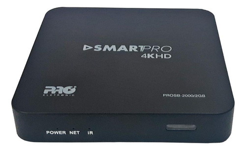 Tv box Proeletronic SmartPro PROSB-2000 padrão 4K 8GB preto com memória RAM de 2GB