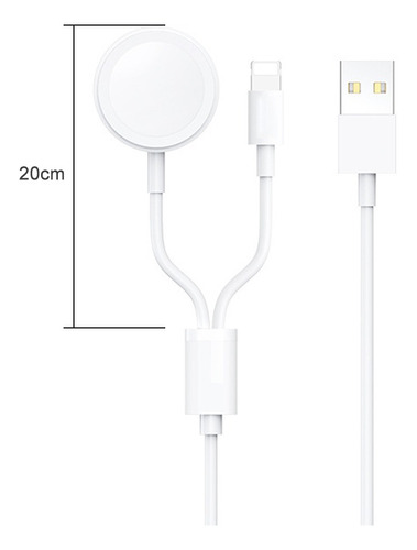 Cable De Carga 2 En 1 Para I- Watch Y iPhone Charginng