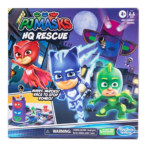 Jogo De Tabuleiro Hasbro Gaming Pj Masks Hq Rescue Kids 4+ Y