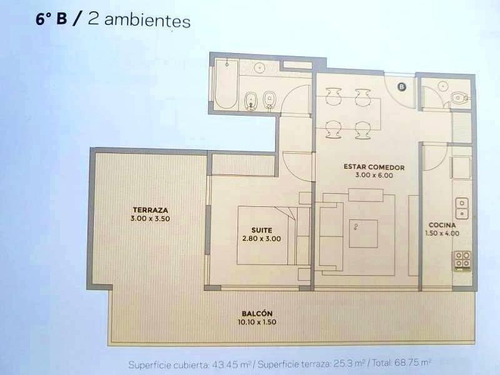Imagen 18 de 30 de Departamento 2 Ambientes A Estrenar, Con Balcón Y Terraza Propias, Mas Terraza Común Con Parrilla