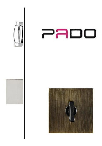 Fechadura Rolete Porta Banheiro Wc Pivotante Pado Antique