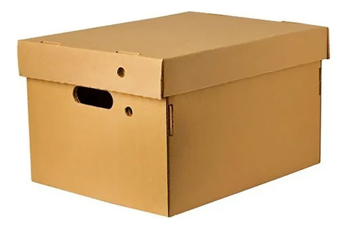 Caja De Archivo 40x36x26cm Carton Kraft Pack X 10u