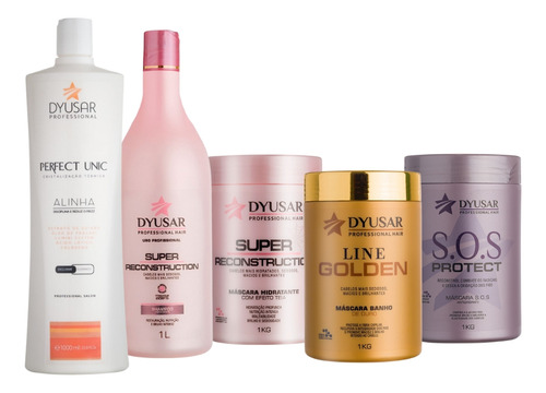 Kit Cronograma Capilar Com Shampoo E Progressiva e Máscara Reestruturadora Unic