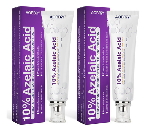 Aobbiy Paquete De 2 Cremas De Tratamiento De Acido Azelaico