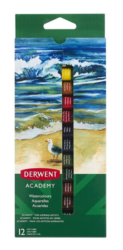 Derwent Academy Set De Acuarelas X 12 Tubos