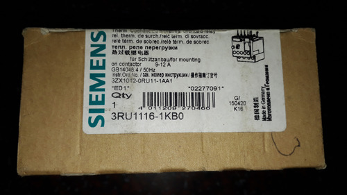 Relevo Termico Siemens De 9 A 12 Amp 3ru1116-1kb0