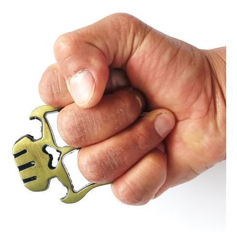 Imagen 4 de 7 de Boxer Manopla Skull De Acero Para Defensa Personal Puño