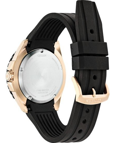 Reloj Citizen ECO DRIVE BN019601L Para Hombre - Bisel Giratorio 200mts - Color De La Malla Negro - Color Del Bisel Azul - Color Del Fondo Azul Oscuro