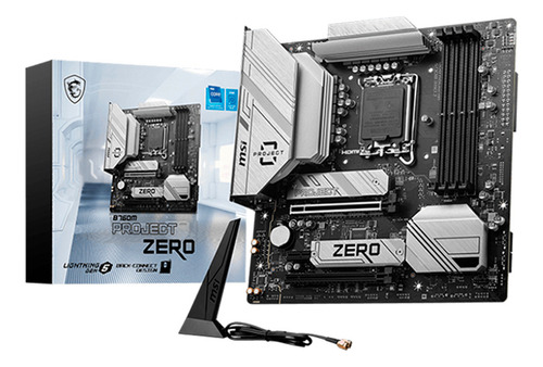 Placa Wi-Fi Msi B760m Project Zero (soquete 1700) cor branca
