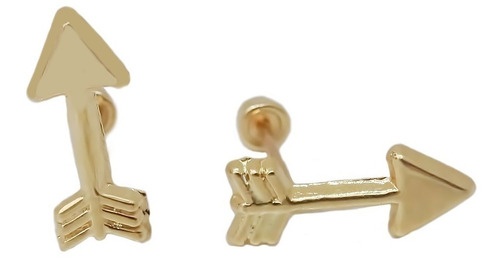 Amor Eterno - Broqueles Flecha / Aretes Oro 10k