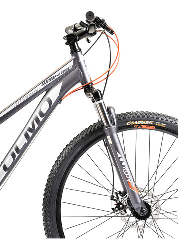 Bicicleta Olmo Wish 295 Talle 16 21vel Disco Mecánico Negro/gris 16 "