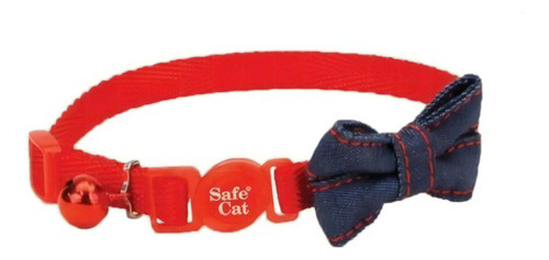 Collar Safe Cat Embellished Coastal/gato/boxcatchile Color Rojo