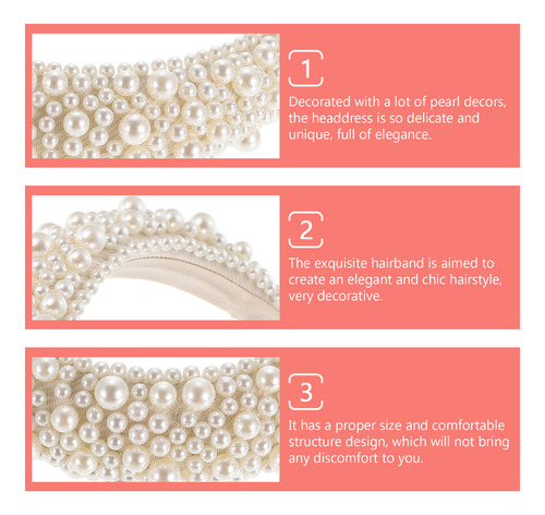 M Diadema De Perlas De Esponja Para Mujer, Otoño-invierno,
