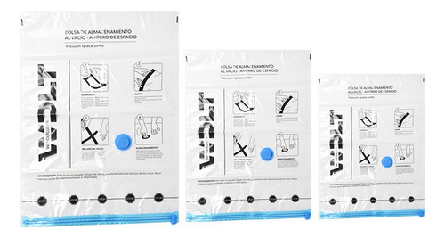Set X3 Bolsa Al Vacio Wanderlust Guardado Ropa Manual