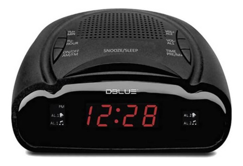 Radio Reloj Despertador Digital Alarma Dazul Negro Dismac 